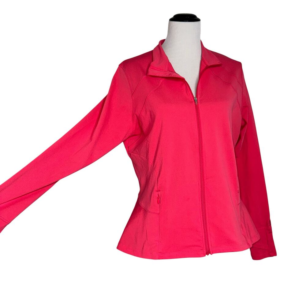 Coolibar Diamond Cove Swim Jacket Pink/Melon/Coral Color Sz L NWOT - Picture 2 of 8